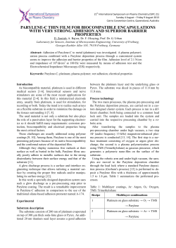 parylene-c thin film for biocompatible encapsulations with very