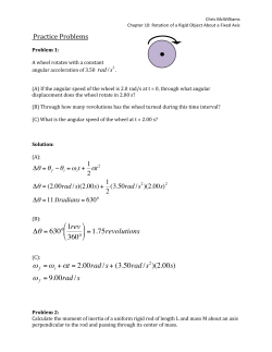 Ch 10--Rotation of a Rigid Body About a Fixed Axis #2
