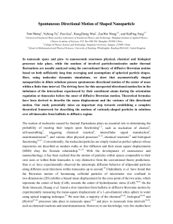 Spontaneous Directional Motion of Shaped Nanoparticle
