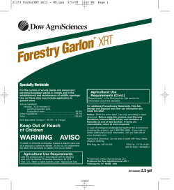 Forestry Garlon - Kelly Registration Systems