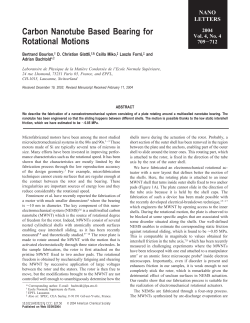 Carbon Nanotube Based Bearing for Rotational Motions