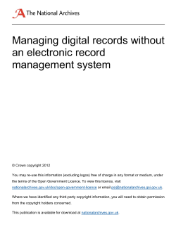 Managing digital records without an electronic records management