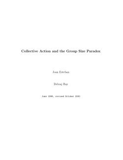 Collective Action and the Group Size Paradox