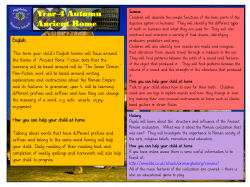 Year 4 - Autumn - The Roman Empire