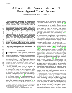 A Formal Traffic Characterization of LTI Event