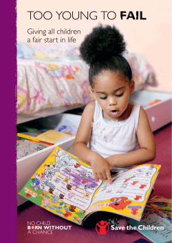 Too young To fail - Save the Children UK