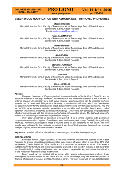 beech wood modification with ammonia gas &ndash; improved