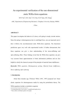 From the Hooke`s law to the Willis equations: an experimental