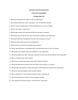 Discussion and Review Questions &ldquo;The Cask of Amontillado&rdquo; By