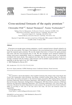 Cross-sectional forecasts of the equity premium