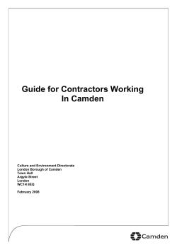 Guide for Contractors Working in Camden