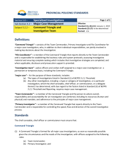 Command Triangle and Investigative Team