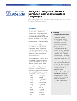 Teragram® Linguistic Suites