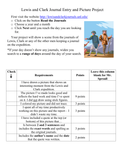 Lewis and Clark Journal Project