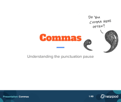 Presentation: Commas 1/49