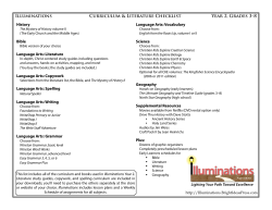 Illuminations Year 2 grades 3 to 8 book list