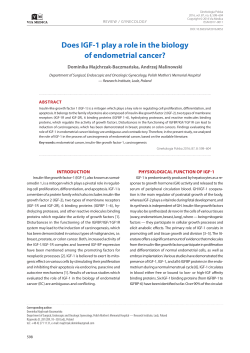 Does IGF-1 play a role in the biology of endometrial cancer?