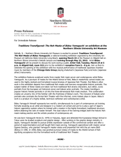 Traditions Transfigured: The Noh Masks of Bidou Yamaguchi