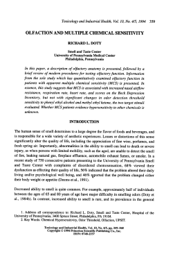 OLFACTION AND MULTIPLE CHEMICAL SENSITIVITY