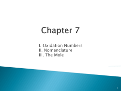 Ch. 7 Chemical Composition