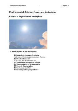 Environmental Science. Physics and Applications