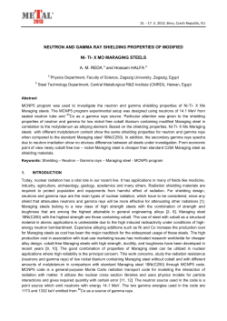 NEUTRON AND GAMMA RAY SHIELDING