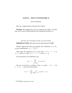 MATH 54 - HINTS TO HOMEWORK 26 Here are a