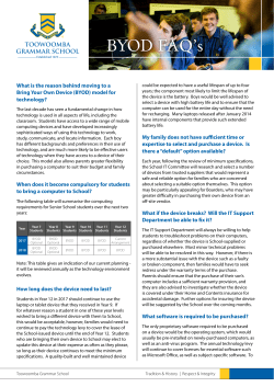 BYOD Frequently Asked Questions