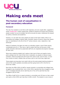 the human cost of casualisation in post