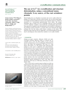 crystallization communications - UQ eSpace