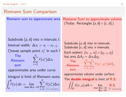 Riemann Sum Comparison