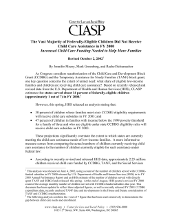 The Vast Majority of Federally-Eligible Children Did Not Receive