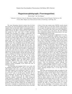 Magnetoencephalography (Neuromagnetism).