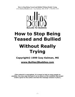 How to Stop Being Teased and Bullied Without Really