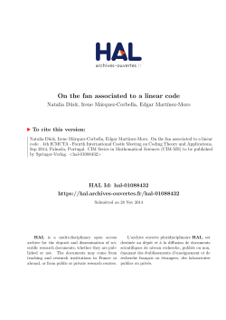 On the fan associated to a linear code