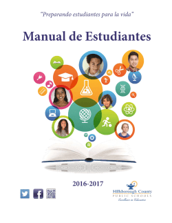 Manual de Estudiantes - Hillsborough County Public Schools