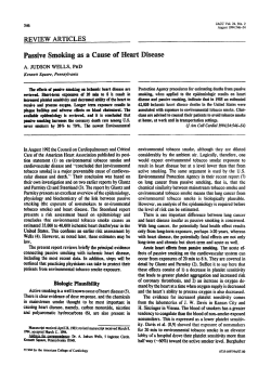 Passive smoking as a cause of heart disease
