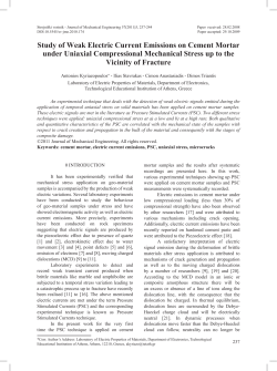 Study of Weak Electric Current Emissions on Cement Mortar under