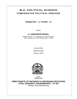 Paper-6, COMPARATIVE POLITICAL PROCESS