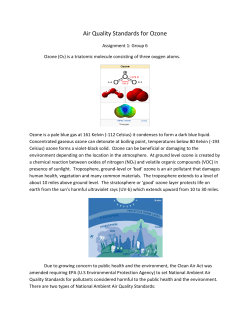 Air Quality Standards for Ozone