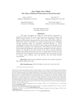 The Value of Political Connections in Social Networks