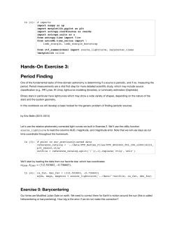 Hands-On Exercise 3: Period Finding