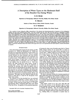 A description of water types on the Mackenzie Shelf of the Beaufort