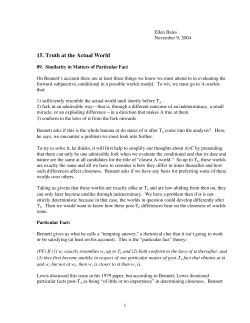 Ellen`s Handout on Chapter 15