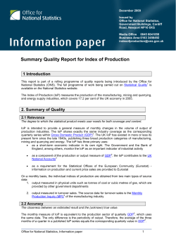 summary quality report - Office for National Statistics
