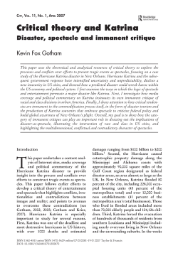 Critical theory and Katrina