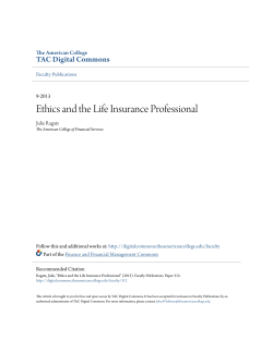Ethics and the Life Insurance Professional