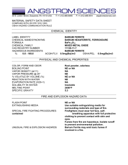 MATERIAL SAFETY DATA SHEET