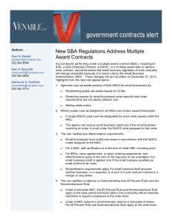 New SBA Regulations Address Multiple Award