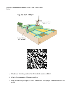 Human Adaptations and Modifications to the Environment Polders 1